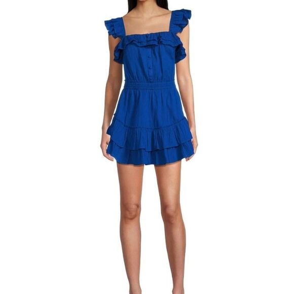 Chelsea & Violet Cassia Romper in Santorini Blue Size Small NWT - Picture 1 of 5